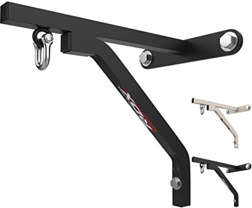 RDX Punch Bag Wall Bracket, 16 Gauge Heavy Duty Iron Hanger, Steel Mount Hanging Stand Fixings D-Shackle, Boxing MMA Kickboxing Muay Thai Punching Training, Rated for 100 lbs, Outdoor Fitness Home Gym