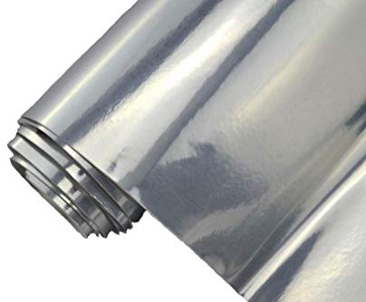 Neoxxim 7.7€/m2 Auto Folie - CHROM Spiegel Folie Silber - 50 x 152 cm Klebefolie selbstklebend flexibel Car Wrapping
