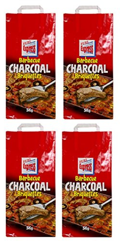 4 x 5KG Bags Of Fuel Express BBQ Barbecue Charcoal Briquettes