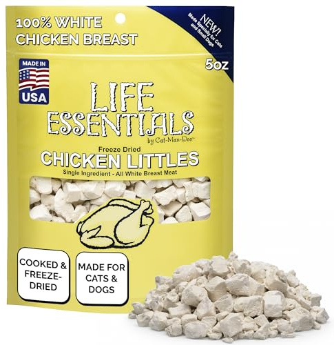 Life Essentials by Cat-Man-Doo | Freeze Dried Chicken Littles | 5oz Bag