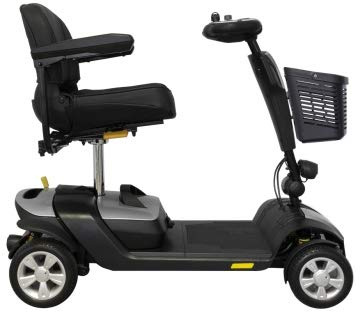 Intermed Scooter Elettrico SC-100 Blue Metallizzato - 4 Ruote, 4 Ammortizzatori, Pieghevole - Adatto Interni/Esterni - Conforme CE