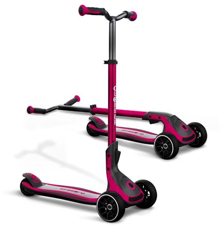 Globber - ULTIMUM – Tretroller mit 3 Rädern für Kinder, Jugendliche und Erwachsene, Rosa