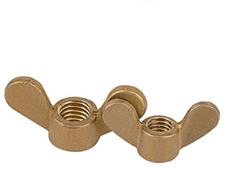 DShanLa 2/5/10PCS M3 M4 M5 M6 M8 M10 M12 M16 M20 Brass Wing Nuts Butterfly Nuts Brass Hand Knurled Nuts Hardware DShanLa (Size : 5PCS x M12)