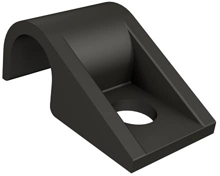 AIXONTEC 50 Stück Kabelschelle Kabel Befestigung Schwerlast Lochschelle Schelle Einlaschig Polyamid 66 Kunststoff Rohrschelle Kabelklemme bis Ø 7,5 mm Schwarz