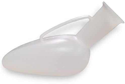GISINTI – Orinal Hombre Botella Orina Hombre Urinal Portátil Urinario Portátil Hombre en Polietileno No Tóxico Fabricado en Italia 1 Pieza Color Blanco