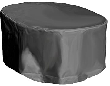 We-cover Housse de Protection pour Salon de Jardin Ovale - Gris Anthracite - L 270 x l 150 x h 78 cm