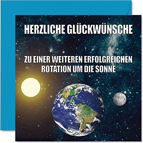 Stuff4 Geburtstagskarte Lustig für Männer und Frauen Ihn Sie, Rotation Erde | Alles Gute Zum Karte Geburtstag für Bruder Schwester Sohn Tochter Mutter Vater Großvater