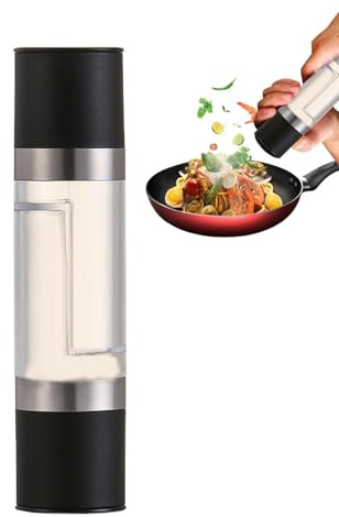 Black Pepper Mill, Salt Pepper Mill, Double Head Pepper Mill, Spice Mill, Practical Manual Pepper Mill, Spice Bottle for Black Pepper, Salt and Sesame Seeds