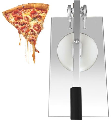 QUTBAG Manual Pizza Dough Press Machine, Stainless Steel Sheeter Pasta Maker with Adjustable Lever, Pizza Forming Machine for Pizza, Tortilla, Pastry 12cm