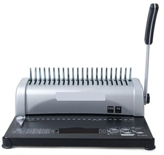 JOXLOVER Bindemaschine, Binder, 1PC 3870 Praktische 21 Löcher A4 manuelle Kamm Buchbindemaschine, kann 12 Blätter gleichzeitig stanzen für Briefpapier im Format A4, A5