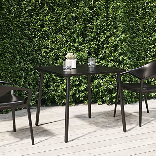 Xichuzi Gartentisch, Buffettisch, Garten Esstisch, Multifunktionstisch, Terrassentisch, Picknicktisch, Spieltisch, Flohmarkttisch, Anthrazit 80x80x71 cm Stahl