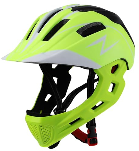 Fahrradhelme für Kinder von 8–14 Jahren, Integralhelm für Kinder mit verstellbarem Riemen, atmungsaktiver BMX-Helm mit Licht für Laufrad, Skateboard, Fahrrad und Motorrad