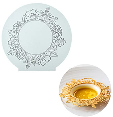 Molde de silicona para decoración de tartas, corona de flores de encaje vintage