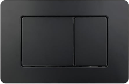 Wunderbad Drückerplatte Schwarz Matt Edelstahl Kompatibel mit Geberit Duofix Sigma/Delta/BASIC Betätigungsplatte für 2 Mengenspülung