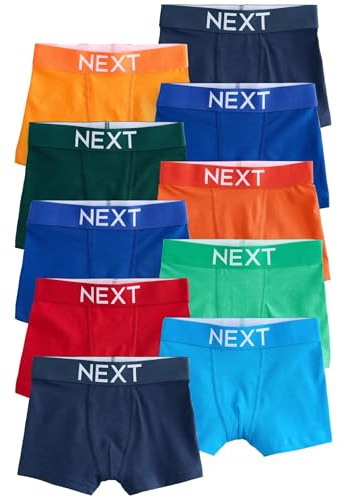 NEXT Jungen Unterhosen im 10er-Pack Bright Plain 110-116