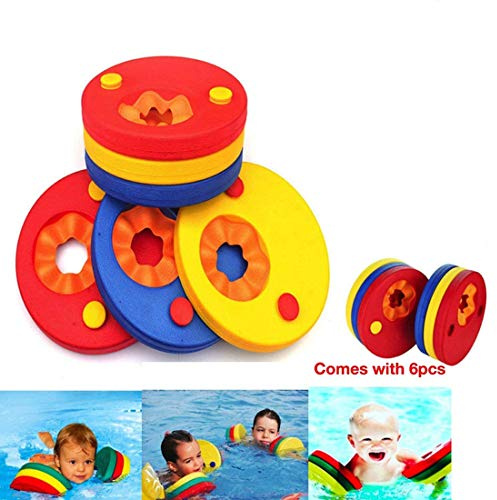 kaianda 6 Piezas Manguitos de natación para niños, Manguitos Piscina, Manguitos Dolphin, Hechos de Espuma, Piscina Discos Flotantes, Apto para Ayudar a los niños en el Aprendizaje de la natación