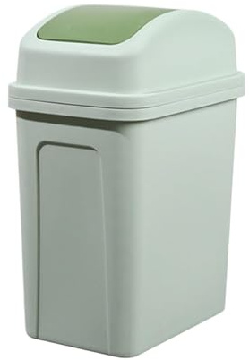 Poubelle Rotative Avec Couvercle, Plastique Durable Sans Bpa (Pp), Corbeille à Déchets De Grande Capacité De 10 Litres, Adaptée à La Cuisine, Au Bureau, à La Salle De Bain, à La Buanderie (Green)
