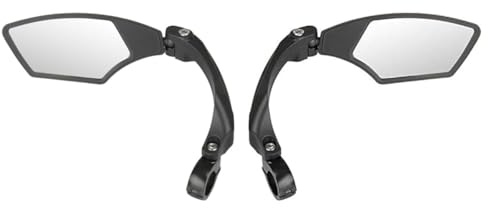 M-Wave SPY Space Fahrradspiegel Set links + rechts, Farbe: schwarz, verstellbare Spiegel, Rückspiegel für Trekking, Cityrad, E-Bike, blendfreies Glas für 22,2 mm Lenker