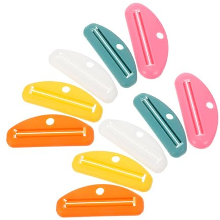 Veemoon 10stücke Zahnpastatubenquetscher mit Clip zum Ausdrücken von Tubeninhalt Mehrzweck-halter für Zahnpasta Cremes und Salben Praktisch für Reisen Hause
