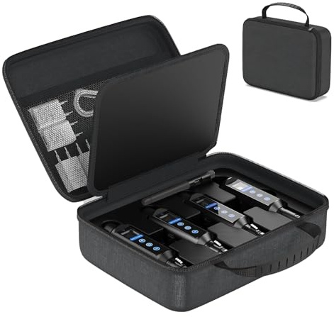 TECKZOON Kabelloses DMX Controller Set mit Transportbox, DMX512-Sender und 3 Ladebar Empfängern, bis zu 20 Stunden Akkulaufzeit, Touchscreen-Steuerung, DMX-Lichtsteuerungssystem für Bühnenbeleuchtung