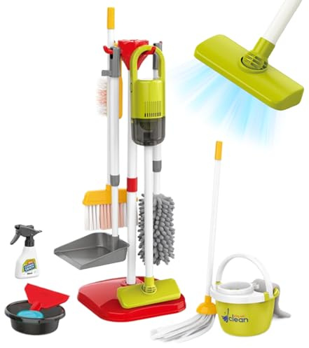 Set di Pulizia per Bambini,Gioco Educativo Precoce - Set Gioco Pulizie Domestiche,Per Ragazzi E Ragazze In Età Prescolare Per Attività Di Apprendimento