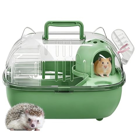 Small Pet Carrier Portable Transport Cover Crate | Travel Hamster Cage for Rodents Lizards Outing Short Trip Car Picnic Farm