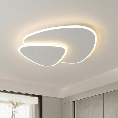 GHiycotdl Deckenleuchte Schlafzimmer,50cm Dimmbar Deckenlampe Wohnzimmer | 3000k-6500k Led Lampe Decke Für Schlafzimmer Wohnzimmer Esszimmer BüRo,42w Geometrische Minimalistische