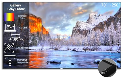 WUPRO Gallery Pantalla Proyector Marco Fijo Soft Matte Gray 80 Pulgadas