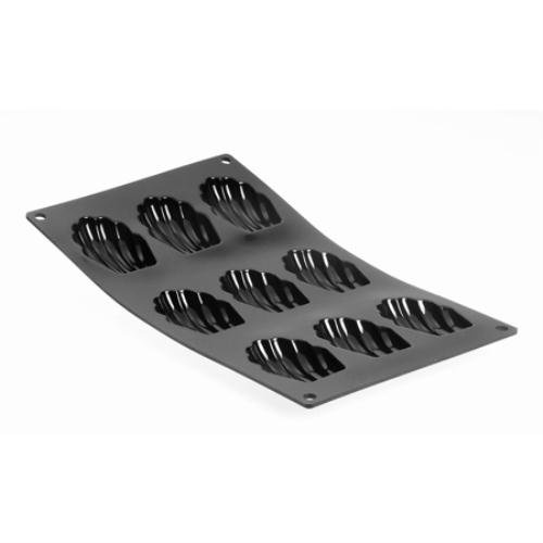 deBUYER Molde para hornear Moul´flex 9 Madeleine, 3 cl, 17,5 x 30 cm, 1 unidad