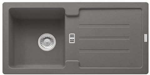 Franke Strata STG 614 1140259826 - Fregadero (material Fragranite DuraKleenPlus), montaje encastre, reversible, color gris