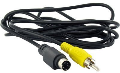 FIBRIONIC Câble Vidéo 2m Jaune S-VHS mâle vers Cinch mâle - Pour Télévision, Lecteur DVD, Console de Jeu