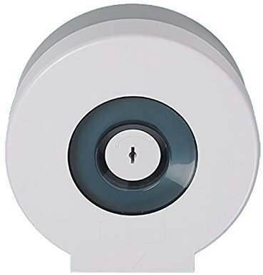 Sanixa EMA862-W Qualitäts Toilettenpapier-Spender Weiß für 1 Jumbo Rolle Wand-Montage WC Papierrollenhalter Halter Rollenhalter