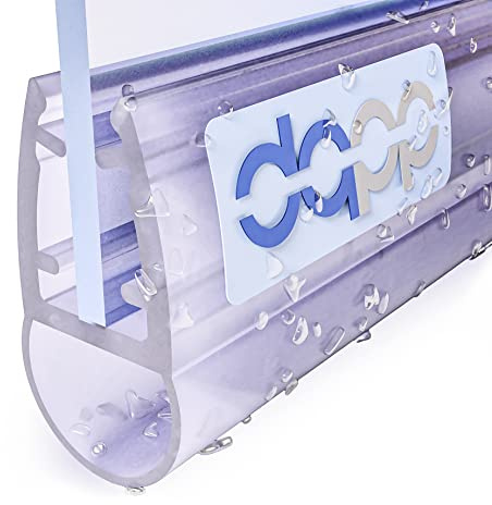 DQ-PP Duschdichtung 80cm – für 3,5mm - 5mm Glastür Stärke – UK06 – Wasserablaufprofil Wasserabweisprofil – Duschabdichtung Duschwand – Ersatzteile für Duschkabine – Transparent