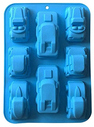 FantasyDay 2 Stück Weihnachten Karikatur Auto Silikon Backformen, Antihaftbeschichtet Silikon Kuchenform Muffinbackformen Brotbackform Backform Kasten für Kuchen Pudding - Hochwertige Silikonbackform