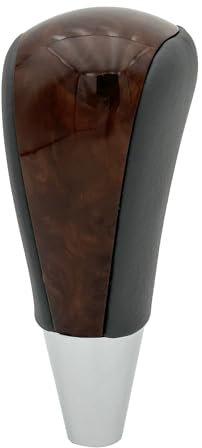 Brown Wood Dark Gray Leather Gear Shift Knob Compatible for Lexus Camry Crown RAV4 Landcruiser Hiace Sienna Tundra Sequoia 4Runner Mazda M81.25