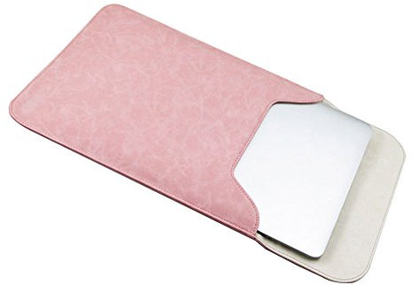 Laptop Case Leather Sleeve for Apple MacBook Air Netbook Ipad Laptop Carrying Bag MacBook Protective Case Cover 13.3 Inch Pink