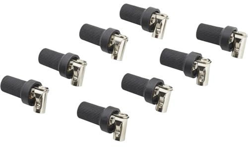 Speedway Motors Rajah 7mm Spark Plug Wire Ends, 90 Degree Vintage Style Connectors for Solid Core Plug Wires, Bag of 8 Terminals, Ideal for Flathead and Nostalgia Engines
