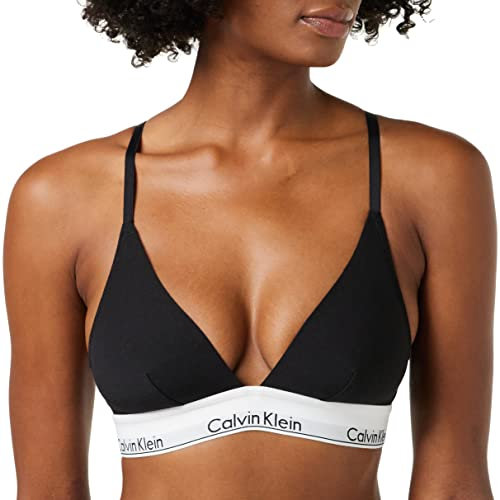 Calvin Klein Damen Triangel BH Triangle Unlined Ungefüttert, Schwarz (Black), XS
