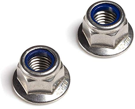 25 Stück-Sechskantmuttern mit Flansch-selbstsichernd (mit Polyamid - Klemmteil)-M4- DIN 6926 - Edelstahl Rostfrei A2- Stopmuttern/Sicherungsmuttern