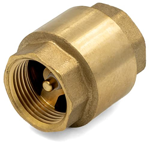 KNM Trade Rückschlagventil Messing Innengewinde 1/2'' | Messing, Wasserleitung, Pumpensysteme, Heizungsanlagen, Rückflussverhinderer, Druckfest, Trinkwasseranschluss
