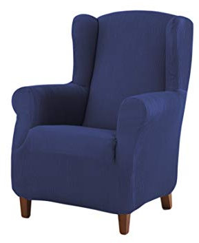 Estoralis Berto Stretch Ohrensesselbezug, Stoff, Blau, Ohrensessel