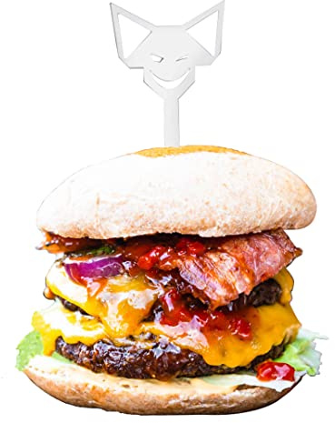 FENNEK Burgerspieße 6 Stück | Burgerhalter für BBQ, Grill, Fingerfood & Party Zubehör | Grillzubehör aus Edelstahl | Made in Germany