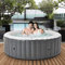 Miweba MSpa aufblasbarer Whirlpool Outdoor Ottoman C-OM061 | Rund ⌀ 204.0 cm - 6 Personen Spa Pool aufblasbar - UV-C Reinigung - Bis 1429 L - 40°C - Fernbedienung - 138 Düsen - TÜV GS