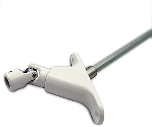 Store & Menuiserie 2.0 Sortie de Caisson 90 degrés - 6 pans 7 - D590MB pour Volet Roulant - Longueur 355 mm - Système de Manoeuvre Volet Roulant à Manivelle - Fabrication Française