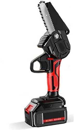GKZJ Motosega elettrica Senza Fili con Caricatore e batterie, Mini Motosega, Piccola Sega elettrica Portatile per Uso Domestico, Motosega a Batteria Ricaricabile,25000mAh 1 Battery 2 Chain