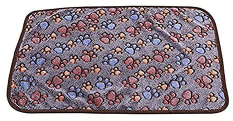 Hundedecke Kuscheldecke 60cmx40cm Katzendecke mit Pfoten Flauschige Haustierdecke Waschbare Hundedecke Bequemes und Warmes Sofakissen für Kätzchen Welpen und andere kleine Tiere (Z1)