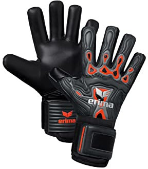 Erima Unisex Jugend Flex-Ray Hardground Torwarthandschuh, Fiery Coral/schwarz, 4,5