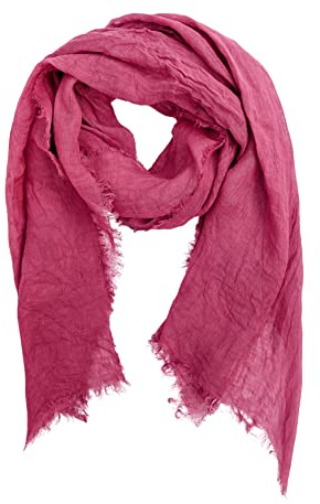 JOPHY & CO. Écharpe légère et élégante pour homme et femme, 100% lin, fuchsia, taille unique