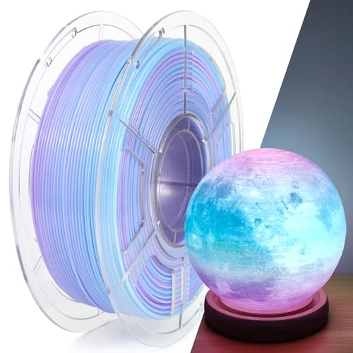 IEMAI PETG Filament 1.75mm, Translucent Dual Color Gradient Blue to Purple, High-Speed 3D Printer Filament Up to 600mm/s, 1kg Spool for Artistic Creations & Home Decor