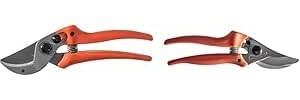 Original LÖWE 15 Amboss Gartenschere 15.107 mit Bypass Geometrie für kleinere bis mittlere Hände & 14 Bypass Rosenschere 14.104 mit scharfen Stahl-Klingen aus Carbon